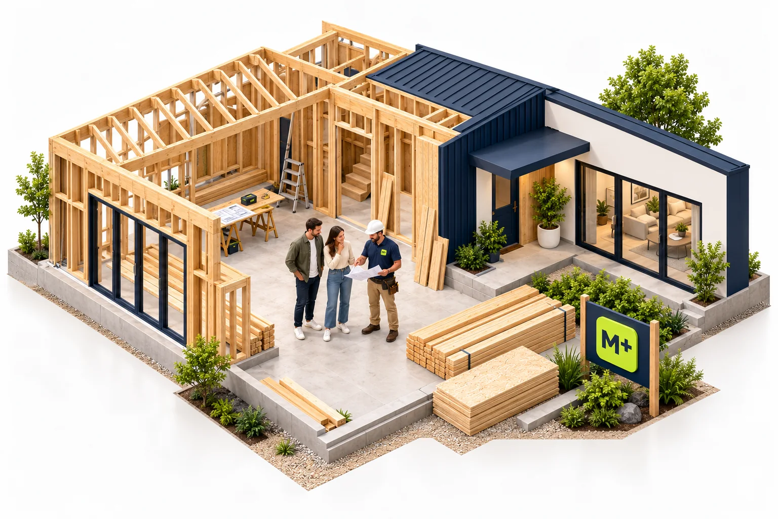 M+ Home Builders business world.