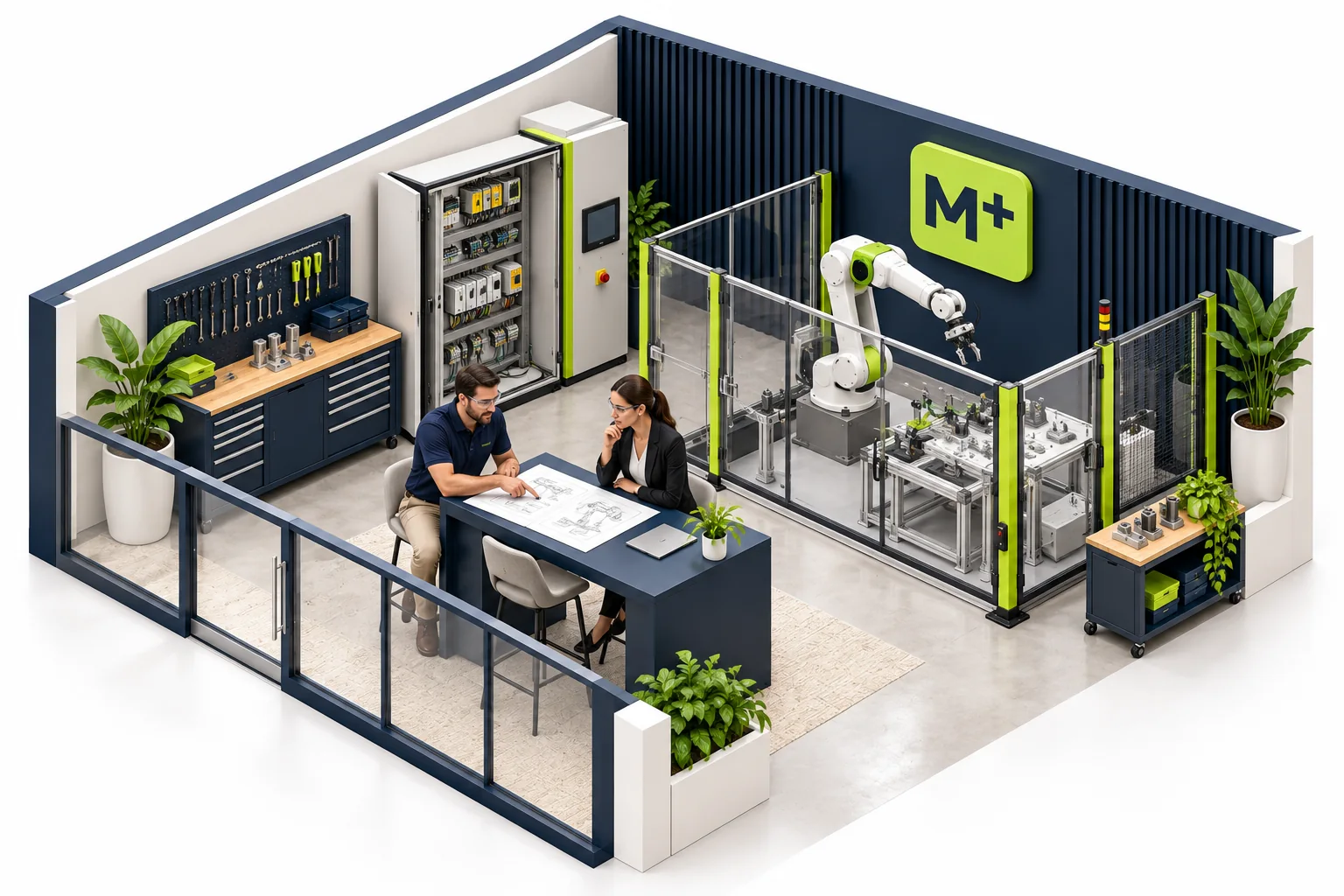 M+ Industrial & Automation business world.